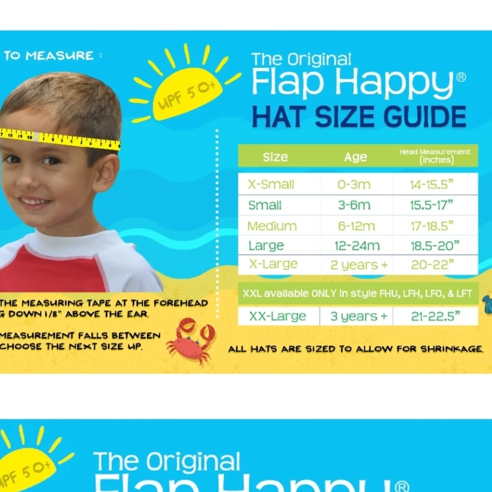 Flap Happy Baby Sun Hat - Red, Blue, White